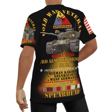 Load image into Gallery viewer, All-Over Print Men's O-Neck T-Shirt - Cold War Vet - 3rd Armored Division (Spearhead), Gelnhausen