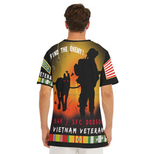 Load image into Gallery viewer, All-Over Print Men's O-Neck T-Shirt | Cotton - Vietnam Veteran, Scout Dog - SFC Dobson/SAM
