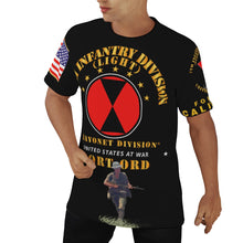 Load image into Gallery viewer, All-Over Print Men's O-Neck T-Shirt - Army - 7th Infantry Division - Bayonet Division - Fort Ord, CA