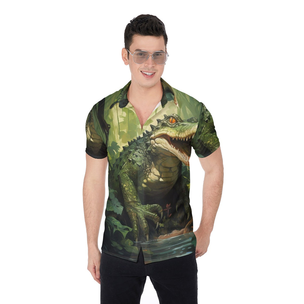 Painted Tree - Jungle Lizard - All-Over Print Men's Shirt