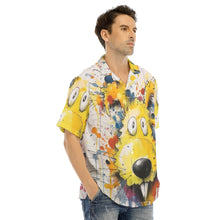 Load image into Gallery viewer, Painted Tree Dog - All-Over Print Men&#39;s Hawaiian Shirt With Button Closure
