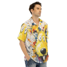 Load image into Gallery viewer, Painted Tree Dog - All-Over Print Men's Hawaiian Shirt With Button Closure