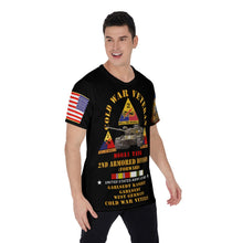 Load image into Gallery viewer, All-Over Print Men's O-Neck T-Shirt - Cold War Vet - 2nd Armored Division - Garlstedt, Germany - M60A1 Tank