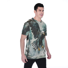 Load image into Gallery viewer, Painted Tree - Left Dark Eagle Attack - All-Over Print Men&#39;s T-shirt | Birdseye
