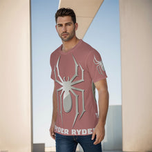 Load image into Gallery viewer, All-Over Print Men's O-Neck T-Shirt - Spyder Ryder - Three Wheel Motion - Marsala Red