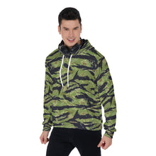 Load image into Gallery viewer, All-Over Print Men's Pullover Hoodie - Military Tiger Stripe Jungle Camouflage