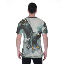 Load image into Gallery viewer, Painted Tree - Left Dark Eagle Attack - All-Over Print Men&#39;s T-shirt | Birdseye
