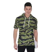 Load image into Gallery viewer, Vietnam Tiger Stripe All-Over Print Men's Short Sleeve Hoodie T-Shirt