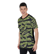 Load image into Gallery viewer, All-Over Print Men's O-Neck - Military Tiger Stripe Jungle Camouflage Shirt