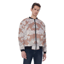 Load image into Gallery viewer, All-Over Print Men's Bomber Jacket - Beach Desert Camo Design