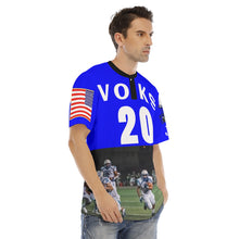 Load image into Gallery viewer, All-Over Print Men's Football Jersey With Button Closure - Lanier VOKS JAY #20