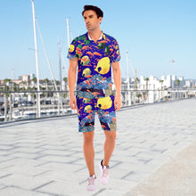 Load image into Gallery viewer, All-Over Print Men's Short Sleeve Shirt Sets "Ocean View"
