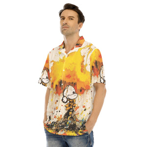 Painted Tree - Stacked Mouse - All-Over Print Men's Hawaiian Shirt With Button Closure