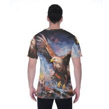 Load image into Gallery viewer, Painted Tree - Right War Eagle - All-Over Print Men's T-shirt | Birdseye