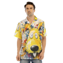 Load image into Gallery viewer, Painted Tree Dog - All-Over Print Men&#39;s Hawaiian Shirt With Button Closure

