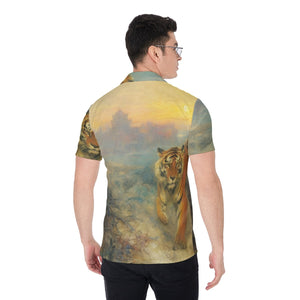 Painted Tree - Tiger in the Mist - All-Over Print Men's Shirt