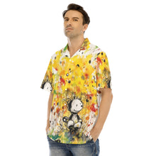 Load image into Gallery viewer, Painted Tree - Silly Cat - All-Over Print Men's Hawaiian Shirt With Button Closure