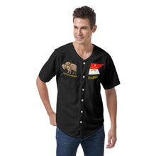 Load image into Gallery viewer, All-Over Print Men's Short Sleeve Baseball Jersey - 9th Cavalry "Buffalo Soldiers" with Guidon and B
