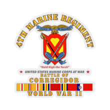 Load image into Gallery viewer, Kiss-Cut Stickers - USMC - 4th Marine Regiment - Battle of Corregidor - WWII w PAC SVC