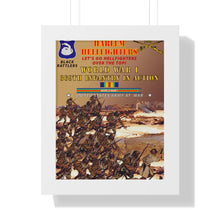 Load image into Gallery viewer, Framed Vertical Poster - Army - 369th Infantry Regiment "Harlem Hellfighters", World War I, "Let's Go Hellfighters, Over the Top"