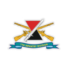Load image into Gallery viewer, Kiss-Cut Stickers - Army - 7th Infantry Division - DUI w Br - Ribbon X 300