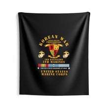 Load image into Gallery viewer, Indoor Wall Tapestries - USMC - Korean War - 3rd Bn, 5th Marines w KOREA SVC