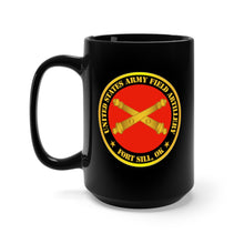Load image into Gallery viewer, Black Mug 15oz - Army - US Army Field Artillery Ft Sill Ok w Branch