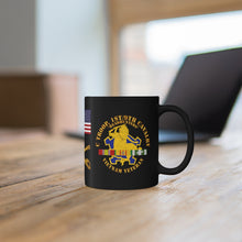 Load image into Gallery viewer, Black mug 11oz - Army - C Troop, 1st-9th Cavalry - Headhunters - Vietnam Vet w 1966-1967 VN SVC X 300