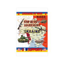 Load image into Gallery viewer, Horizontal Matte Poster - Ukraine - Ukraine at War - USA Supports - Map
