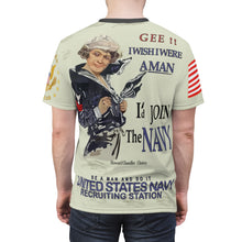 Load image into Gallery viewer, All Over Printing - Navy - I Wish I Were A Man, I'd Join the Navy - American Sailor