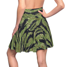 Load image into Gallery viewer, Women's Skater Skirt - Vietnam Military Tiger Stripe Jungle Camouflage