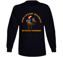 Load image into Gallery viewer, Army - 10th Cavalry Regiment W Cavalrymen - Buffalo Soldiers Long Sleeve