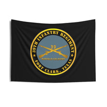 Load image into Gallery viewer, Indoor Wall Tapestries - Army - 39th Infantry Regiment - Buffalo Soldiers - Fort Clark, TX w Inf Branch