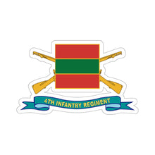 Load image into Gallery viewer, Kiss-Cut Stickers - Army - 4th Infantry Regiment - DUI w Br - Ribbon X 300