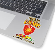 Load image into Gallery viewer, Kiss-Cut Stickers - USMC - III MAF - Combat Vet w VN SVC Medals