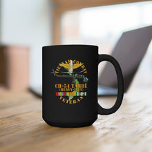 Load image into Gallery viewer, Black Mug 15oz - Army - Vietnam Combat Vet - CH-54 Tarhe w VN SVC X 300