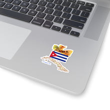 Load image into Gallery viewer, Kiss-Cut Stickers - Cuba - Cuba with Palm and Map X 300