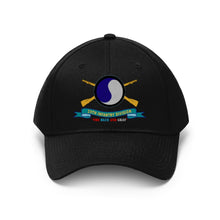 Load image into Gallery viewer, Twill Hat - Army - 29th Infantry Division - Shoulder Patch - The Blue and Gray w Br - Ribbon - Hat - Direct to Garment (DTG) - Printed