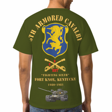Load image into Gallery viewer, AOP 6th ACR - HHT Troop Guidon Front Pocket - Full Back w M60 T-Shirt