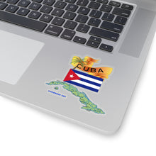 Load image into Gallery viewer, Kiss-Cut Stickers - Cuba - Cuba with Palm and Map Green X 300