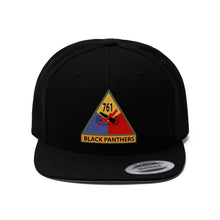 Load image into Gallery viewer, Unisex Flat Bill Hat - 761st Tank Battalion SSI w Name Tape