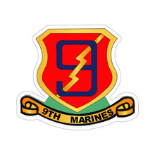 Load image into Gallery viewer, Kiss-Cut Stickers - USMC - 9th Marine Regiment wo Txt