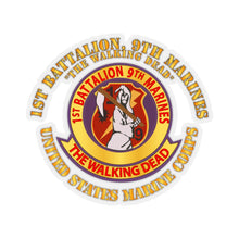 Load image into Gallery viewer, Kiss-Cut Stickers - USMC - 1st Bn 9th Marines - The Walking Dead