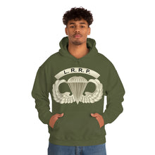 Load image into Gallery viewer, Unisex Heavy Blend Hooded Sweatshirt - Army - LRRP - Basic Airborne Badge w LRRP Tab X 300
