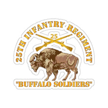 Load image into Gallery viewer, Kiss-Cut Stickers - Army - 25th Infantry Regiment - Buffalo Soldiers w 25th Inf Branch Insignia