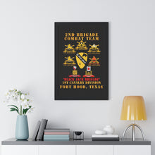 Load image into Gallery viewer, Framed Vertical Poster - Army - 2nd BCT, 1st Cav Division - BlackJack - All Sub Units w Ribbon X 300