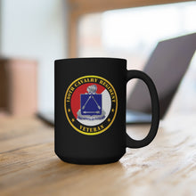 Load image into Gallery viewer, Black Mug 15oz - Army - 180th Cavalry Regiment Veteran - Red - White X 300