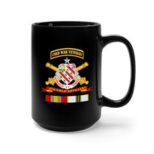 Load image into Gallery viewer, Black Mug 15oz - Army - 8th Field Artillery w Br - Ribbon COLD WAR Vet Tab