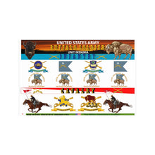 Load image into Gallery viewer, Horizontal Matte Poster - United States Army "Buffalo Soldier" Unit Insignia - Infantry and Cavalry