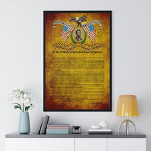 Load image into Gallery viewer, Premium Framed Vertical Poster - Emancipation Proclamation - January 1, 1863